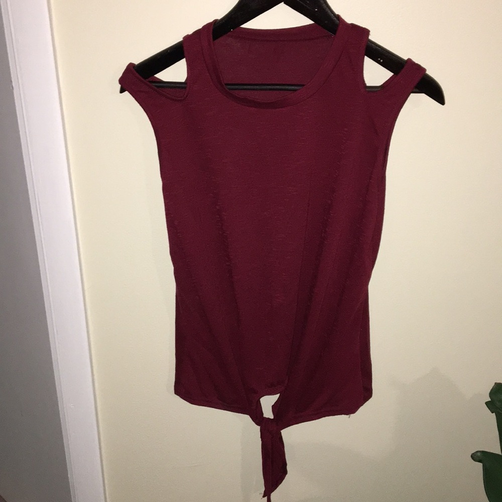 NEW maroon sleeveless shirt